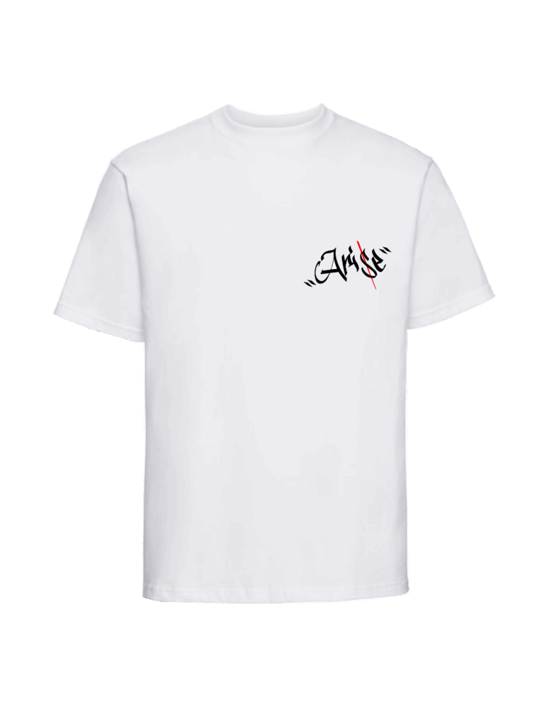 TSHIRT BLANC SANS FOND DESIGN ARISE FACE